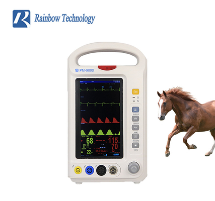 Leichtes Veterinärherz Rate Monitor 7 Zoll-multi Parameter-Tierklinik-Ausrüstung