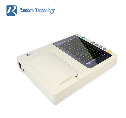 Maschinen-Nettogewicht 1.3kg EKG Kanäle medizinische ECG Touch Screen Wechselstroms 110-230V 6