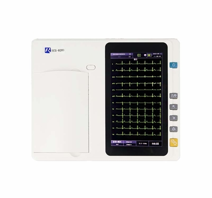 Digital 3 Kanäle 7 Zoll Farbbildschirm medizinisches Ecg-Maschinen-Elektrokardiogramm