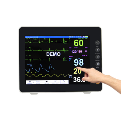 8 Stunden Lebensdauer Multiparameter-Patientenmonitor für EKG/ HR/ RESP/ SPO2/ NIBP/ Temp