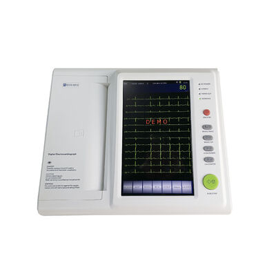 EKG-Gerät 12-Kanal tragbares Handheld-EKG-Monitor mit 10,2 Zoll Farb-Touchscreen und integriertem Akku