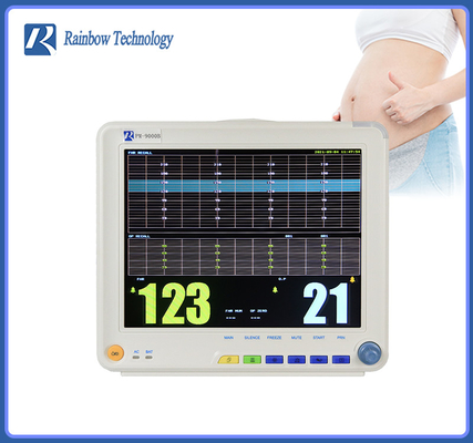 Tragbares 12.1Inch fötales Herz Rate Monitor 3 leichte staubfreie des Parameters