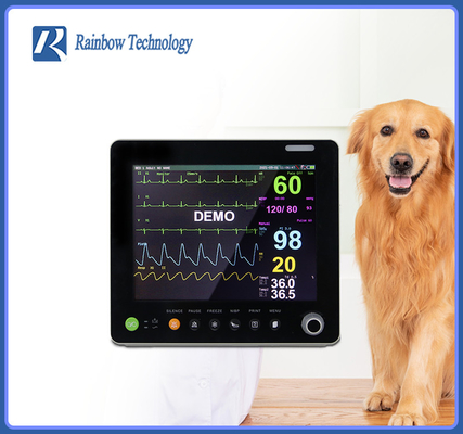 Tiertierarzt-medizinischer Anästhesie Temp Vital Signs Monitor Multiparameter Portable