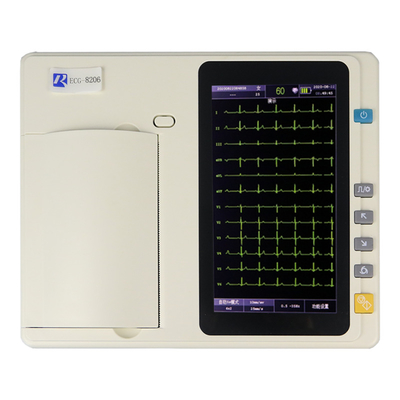 7 Zoll TFT-Bildschirm Medizinisches Instrument 3/6 Kanal EKG-Maschine für Krankenhaus-Klinische Familiennutzung