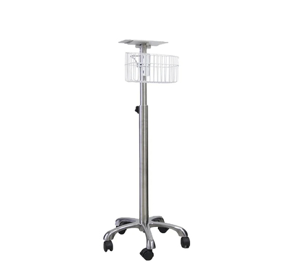 Leichtgewichtiger 5-Rad-Notfall-Patiententrolley mit Bremsklappgriff Weiße Farbe