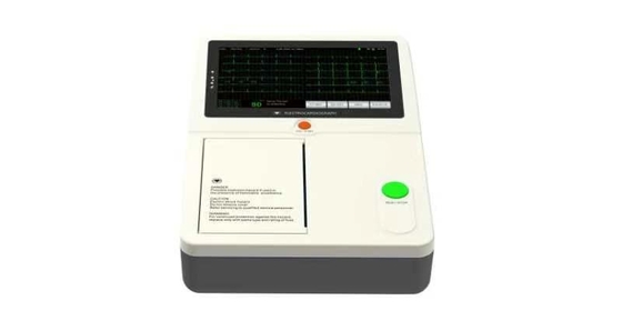 Portable 7-Zoll-Touchscreen 12 Blei 3-Kanal-EKG-Maschine
