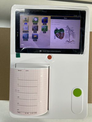 Portable 7-Zoll-Touchscreen 12 Blei 3-Kanal-EKG-Maschine
