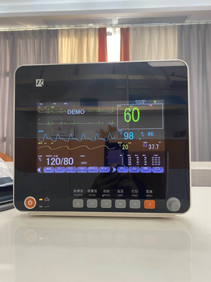 Mehrparameter-Patientenmonitor mit EKG Resp SpO2 Nibp Temp und beweglichen Stand OEM verfügbar