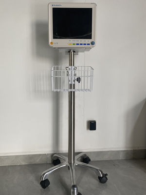 12,1 Zoll tragbarer Multi-Parameter-Patientenmonitor mit Trolley-Halterung und eingebautem Li-Ionen-Akku für die Krankenhaus-Intensivstation