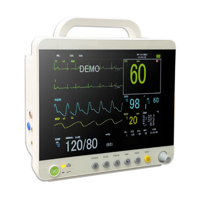 Hochwertiger 12-Zoll-Patientenmonitor, Multi-Parameter-Medizingerät mit elektrischer Stromquelle