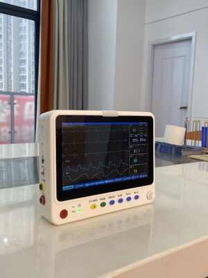 Tragbarer 10-Zoll-Ambulanz-Stations-Medizin-EKG-Monitor Multi-Parameter-Intensivpflege-Tragbarer Herzmonitor