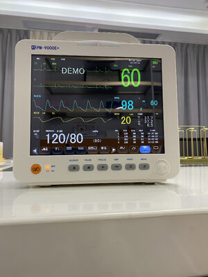 Multi-Parameter-Patientenmonitor, der SpO2, NIBP, Atmung, EKG und Temperatur messen kann