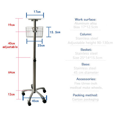 Metall-Moderne-Design-Patient-Monitor-Trolley mit OEM-Service für Krankenhaus- und medizinische Verwendung