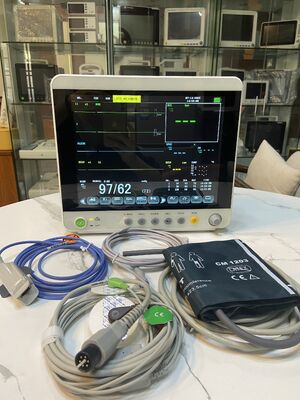ISO-zertifiziertes tragbares Multiparameter-Patientenmonitor mit 12,1 Zoll Farb-LCD-Display und Trolley/Wall-Brakett-Aufbau