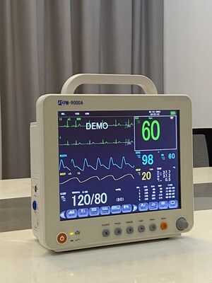 Portable Multi Parameter Patient Monitor with 12.1 Inch Color LCD Display ISO Certified Trolley/Wall Bracket Compatible