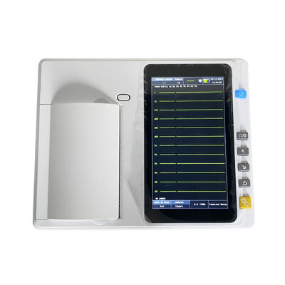 7 Zoll Touchscreen medizinische EKG-Maschine mit thermischem Array-Drucker für Echtzeit-/Offline-Analyse