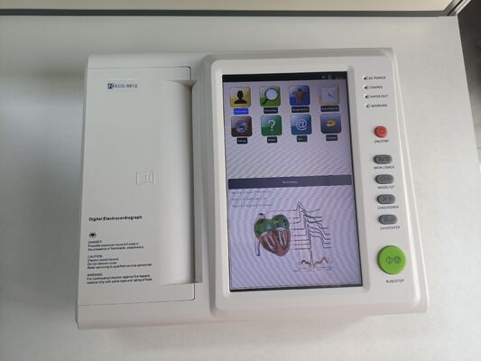 Medizinisches Elektrokardiogramm-Drucker-Software Touchscreen-Laptop mit Kanälen Leads EKG-Stromquelle Elektromaterial