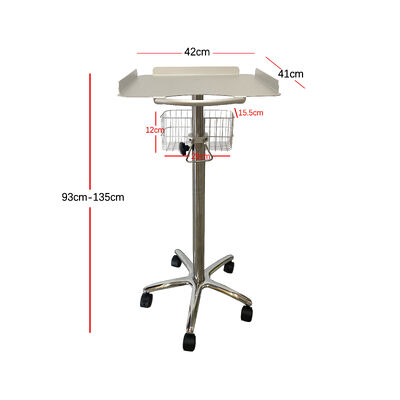 Portable EKG Trolley Höhenverstellbar Ultraschall Trolley medizinische Aluminium-Legierung Trolley
