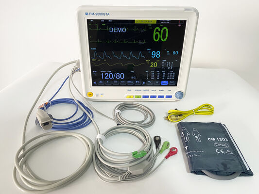 Tragbare Bettside-Monitor mit EKG SPO2 NIBP TEMP RESP Optional ETCO2-Klasse II 1-Jahresgarantie