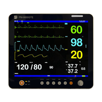 Tragbarer 15-Zoll-Patientenmonitor Vitalparameter-Mehrparameter-Optionaler Etco2-Patientenmonitor