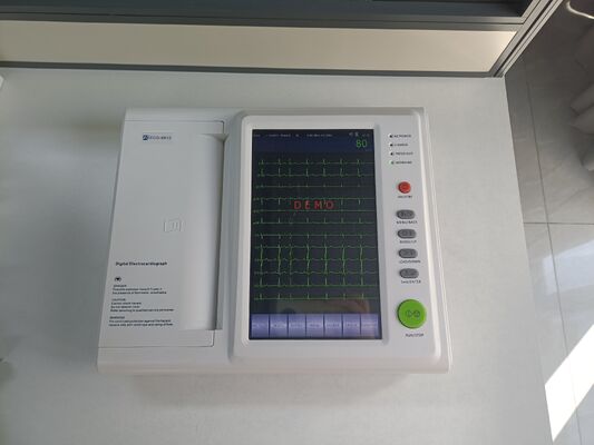 EKG-Gerät 12-Kanal tragbares Handheld-EKG-Monitor mit 10,2 Zoll Farb-Touchscreen und integriertem Akku