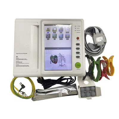 Touchscreen-EKG-Kabelmaschine 12 Kanäle mit Drucker und ISO-Zertifikat-EKG-Kabel