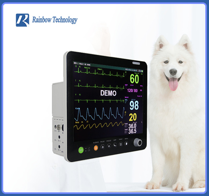 Tragbarer Tierparameter-Patientenmonitor des tierarzt-6 15 Zoll mit Etco2 optional