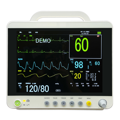 Langlebiger Kunststoff-Multiparameter-Elektro-Patientenmonitor Medizinische Klinikausrüstung für Untersuchungstherapie