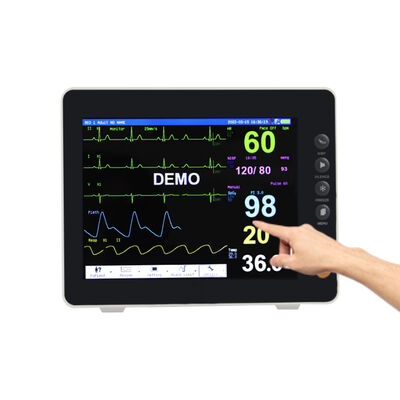 8-Zoll Farb-TFT-Display Patientenmonitor mit mehreren Parametern, ISO-Zertifizierung und Kompatibilität mit Rollwagen/Wandhalterung