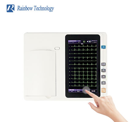 Digitale 6-Kanal-EKG-Maschine mit 7-Zoll-Touchscreen und Thermal Array-Drucker für Krankenhäuser und Kliniken